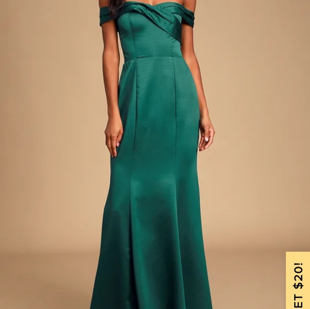 Emerald green formal dress